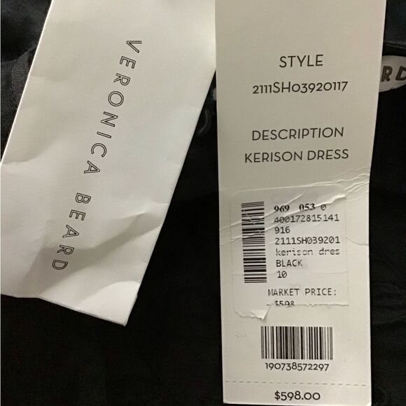 Veronica Beard Black Kerison Mini Dress
New With Tag 
Size 10 - Picture 11 of 15